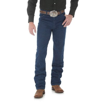 Синие мужские джинсы Wrangler Men's Cowboy Cut Slim Fit Jean Prewashed Indigo 0936PWD, фото