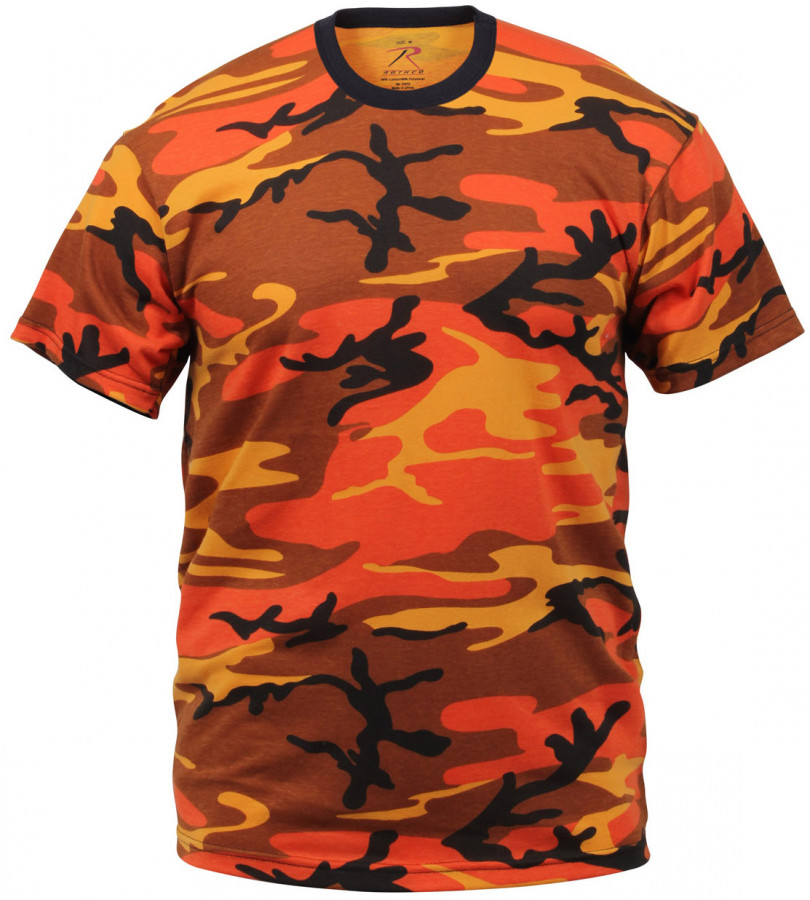 Футболка оранжевый камуфляж Rothco T-Shirts Savage Orange Camo 5997