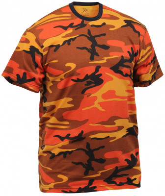 Футболка оранжевый камуфляж Rothco T-Shirts Savage Orange Camo 5997, фото
