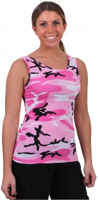 Майка женская камуфлированная Rothco Women's Stretch Tank Top Pink Camo 4492, фото