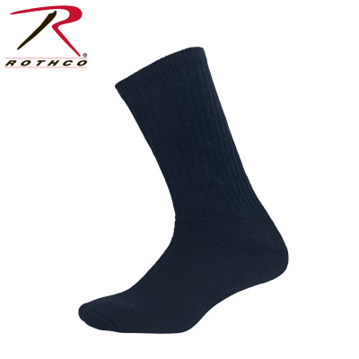 Американские темно-синие носки для фитнеса и бега Elder Hosiery Athletic Crew Socks Navy Blue 6329, фото