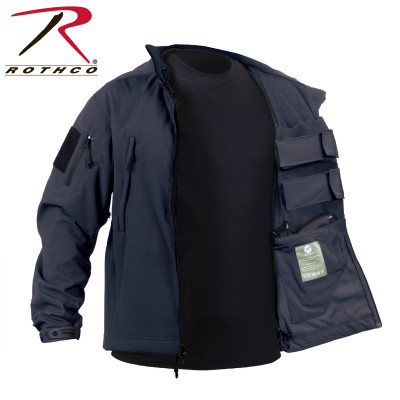 Куртка софтшел полуночно-синяя скрытое ношение оружия Rothco Concealed Carry Soft Shell Jacket Midnight Navy Blue 56385, фото