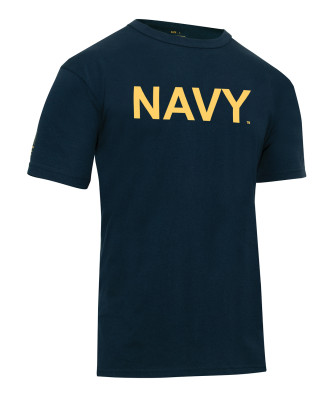 Футболка лицензионная темно-синяя с логотипом NAVY Rothco NAVY T-Shirt Navy Blue 10866, фото