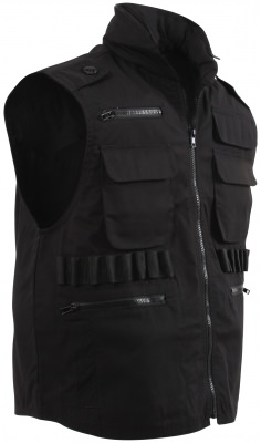 Жилет черный многофункциональный с капюшоном Rothco Ranger Vest Black 7557, фото