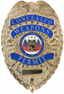Золотой жетон-разрешение на скрытое ношение оружия Rothco Deluxe "Concealed Weapons Permit" Badge Gold 1946, фото