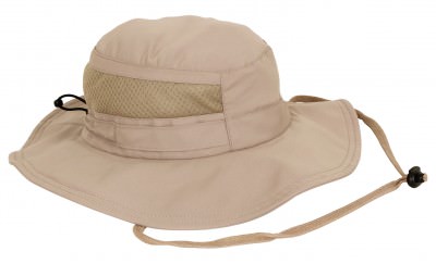 Панама хаки с вентиляционной сеткой и регулировкой размера Rothco Lightweight Mesh Adjustable Boonie Hat Khaki 59555, фото