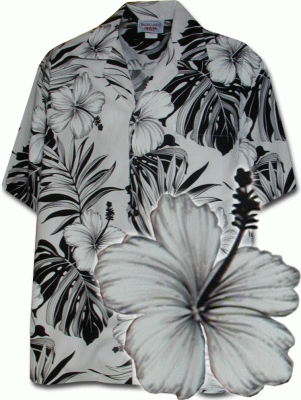 Рубашка гавайская Pacific Legend Men's Hawaiian Shirts Allover Prints 410-3589 White, фото