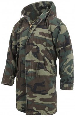 Винтажная куртка парка лесной камуфляж Rothco Vintage M-51 Fishtail Parka Woodland Camo 8952, фото