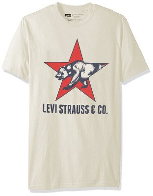 Футболка Levis Mens T-Shirt with California Bear Graphic Cream, фото
