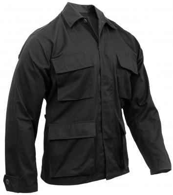 Черный полевой военный китель Rothco BDU Shirt Black 7970, фото