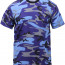 Футболка городской электрический синий камуфляж Rothco T-Shirts Electric Blue Camo 60173 - Футболка камуфлированная Rothco T-Shirts Electric Blue Camo 60173