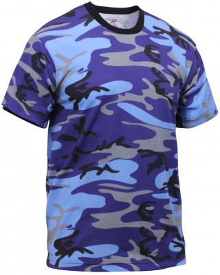 Футболка городской электрический синий камуфляж Rothco T-Shirts Electric Blue Camo 60173, фото