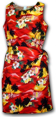 Гавайский сарафан саронг Pacific Legend Hawaiian Sarong Dress - 313-3104 - Red, фото