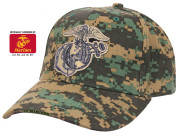 Rothco Deluxe U.S.M.C. G & A Low Profile Insignia Cap Woodland Digital Camo 98827
