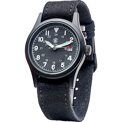 Кварцевые черные военные часы Smith & Wesson® Military Watch Set Black 4321, фото