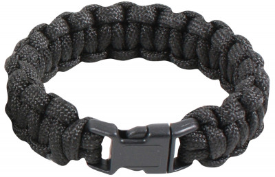 Браслет паракордовый Paracord Bracelet Black - 925, фото