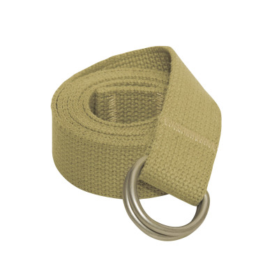 Ремень хлопковый хаки на двух металлических D-кольцах Rothco-Military D-Ring Expedition Belt Khaki 4174, фото