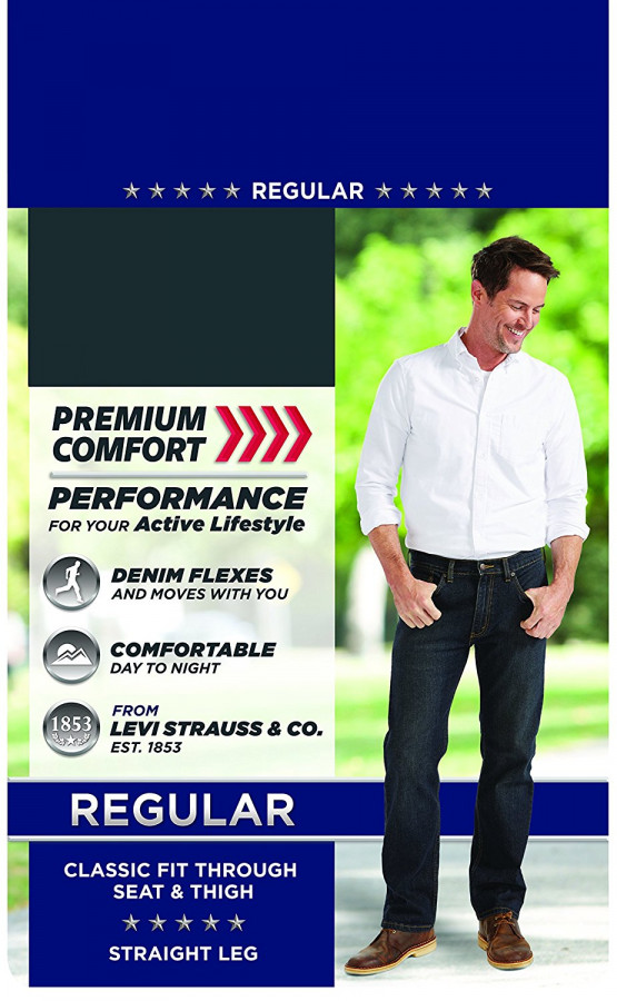 Мужские прямые джинсы регуляр Signature by Levi Strauss Men's Regular Jean  Sterling купить Киев | www.aquamir.kiev.ua