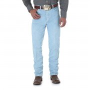Wrangler Men's Cowboy Cut Slim Fit Jean Gold Buckle Bleach 0936GBH