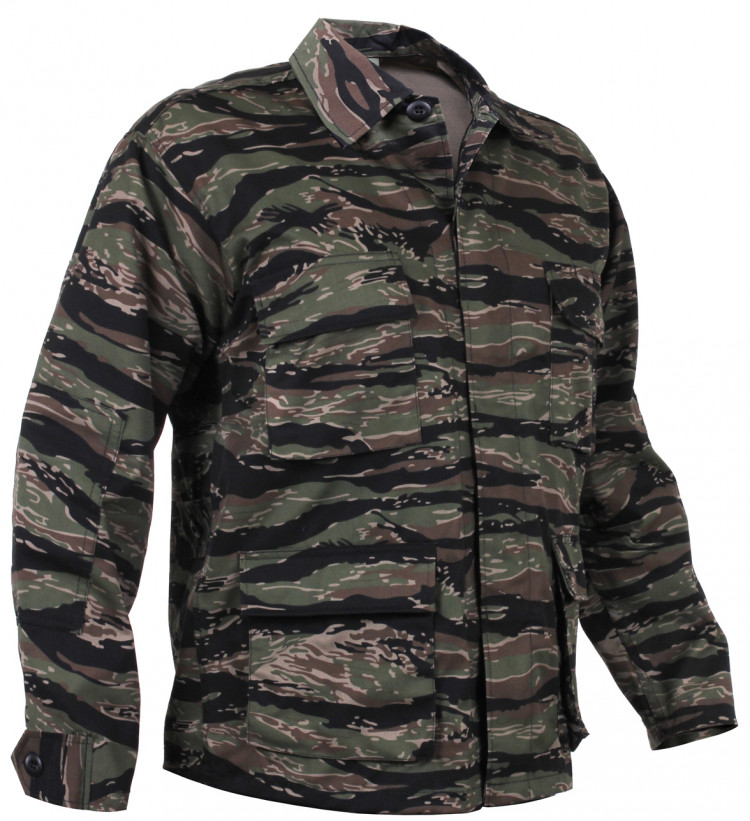 Китель тигровый лесной камуфляж Rothco BDU Shirt Tiger Stripe Camo