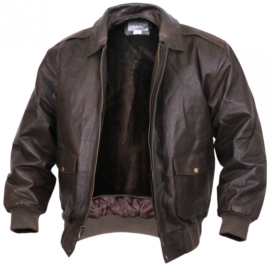 Кожаная винтажная коричневая куртка А-2 Rothco Classic A-2 Leather