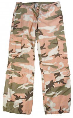 Женские камуфлированные брюки Rothco Womens Vintage Paratrooper Pant Subdued Pink Camo 3996, фото