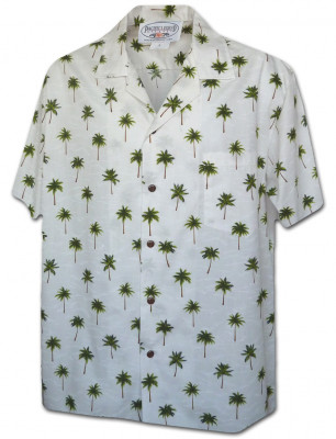 Гавайская рубашка с зелеными пальмами Classic Hawaiian Palm Trees Men's Tropical Shirts 410 3976 Green, фото