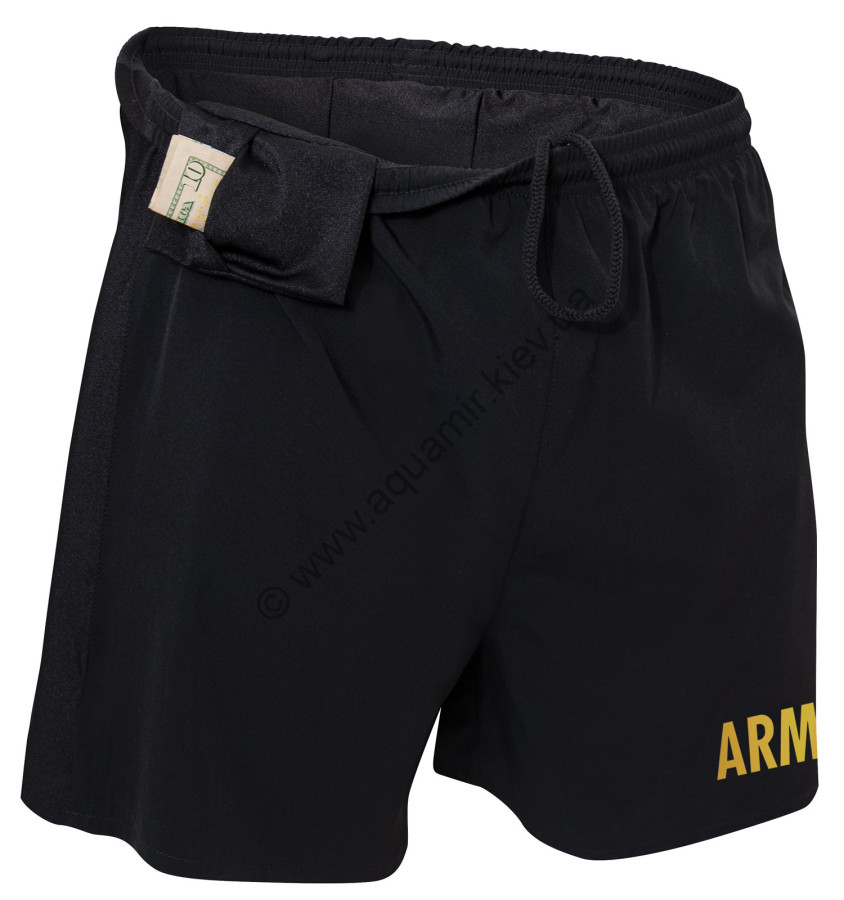 Шорты тренировочные Rothco Physical Training Shorts Black / ARMY