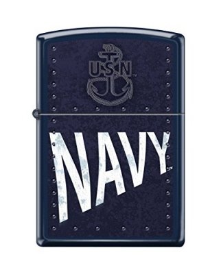 Zippo Lighter US Navy Logo Navy Matte, фото