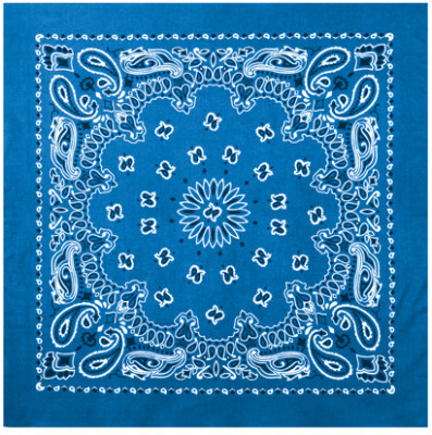Синяя бандана с черно-белым орнаментом Rothco Trainmen Bandana Royal Blue (56 x 56 см) 4052, фото