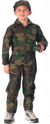 Комбинезон детский летный Rothco Kids Air Force Type Flightsuit Woodland Camo 7308, фото