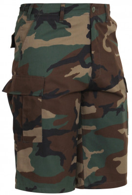 Длинные BDU шорты Rothco Long Length BDU Short Woodland Camo 7765, фото