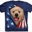 Футболка с ретривером The Mountain T-Shirt Patriotic Golden Pup 105905 - Футболка с ретривером The Mountain T-Shirt Patriotic Golden Pup 105905
