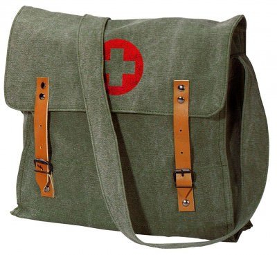 Сумка Rothco Vintage Medic Bag With Cross Olive Drab 9141, фото