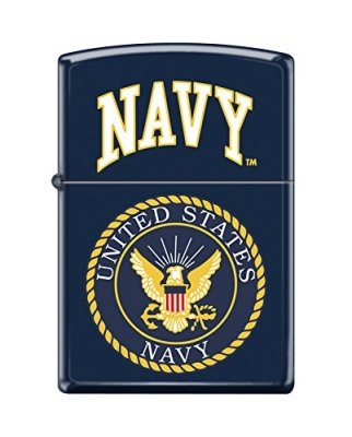 Zippo Lighter US Navy Logo Navy Matte Seal, фото