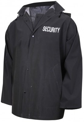 Черная куртка дождевик с надписями «SECURITY» Rothco Security Rain Jacket Black 36651, фото