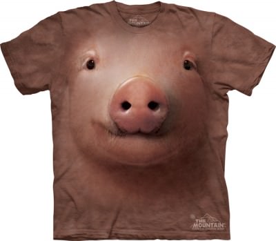 Футболка с мордой свиньи The Mountain T-Shirt Pig Face 103244 , фото