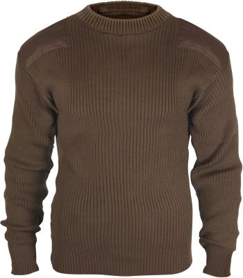 Свитер коммандо коричневый Rothco GI Style Acrylic Commando Sweater Brown 5415, фото