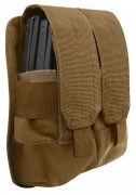 Rothco MOLLE Universal Double Mag Rifle Pouch Coyote 51003