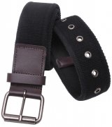 Rothco Vintage Single Prong Web Belt With Leather Accents 4371