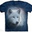 Футболка с волком The Mountain T-Shirt Patriotic White Wolf 105967 - Футболка с волком The Mountain T-Shirt Patriotic White Wolf 105967