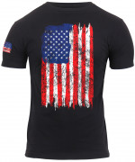 Rothco Distressed US Flag Athletic Fit T-Shirt Full Color 2713