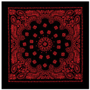 Rothco Trainmen Bandana Black/Red Print  (56 x 56 см) 4043