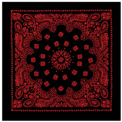 Черная бандана с красным орнаментом Rothco Trainmen Bandana Black/Red Print 4043, фото