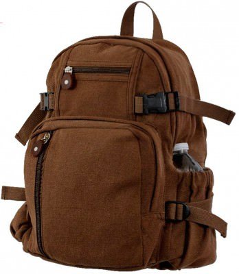 Винтажный рюкзак коричневый Rothco Vintage Canvas Mini Backpack Brown 9743, фото