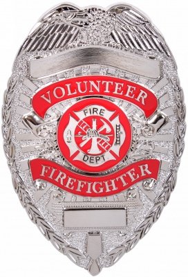 Серебряный жетон помощника (волонтера) пожарного департамента Rotcho Deluxe Fire Department Badge Silver 1928, фото