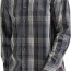 Рубашка с длинным рукавом в серую клетку Wrangler Authentics Woven Shirt Sable Plaid - Рубашка с длинным рукавом в серую клетку Wrangler Authentics Woven Shirt Sable Plaid