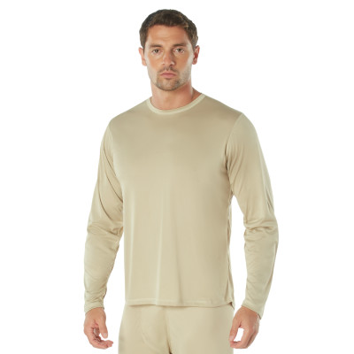 Рубаха термостойкая песочная (телесная) первый уровень 3-е поколение Rothco Gen III Silk Weight Underwear Top Sand 62020, фото