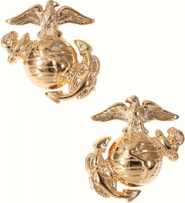 Золотые петлицы Корпуса Морской Пехоты США Rothco Marine Corps Insignia Gold (2 шт) 1548, фото