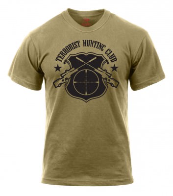 Футболка койотовая «Клуб охотников на террористов» Rothco 'Terrorist Hunting Club' T-Shirt 61570, фото